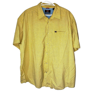 Wrangler Jeans Co Shirt Mens Size 2XL Yellow Short Sleeve Cotton